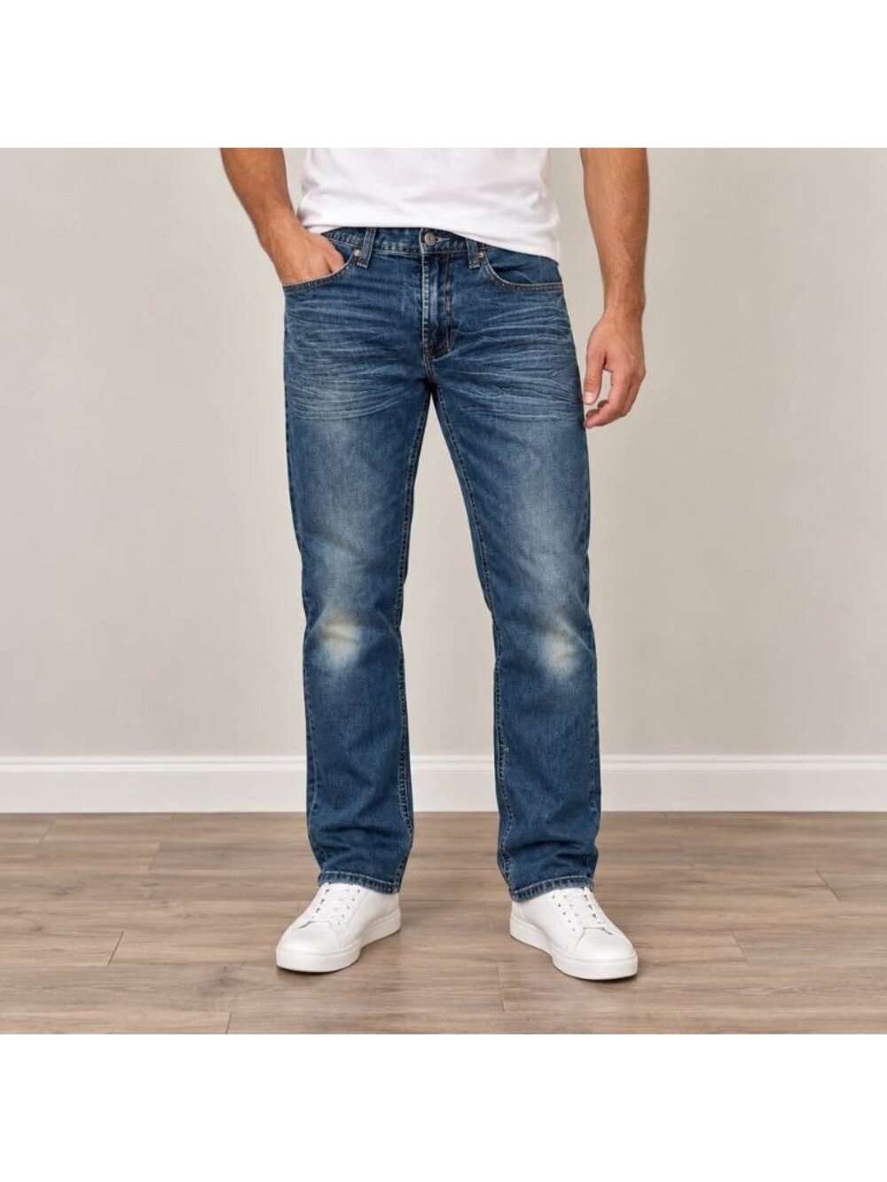 Driven-X Men’s Straight Stretch Jeans W30 Hemmed 30.5” Inseam